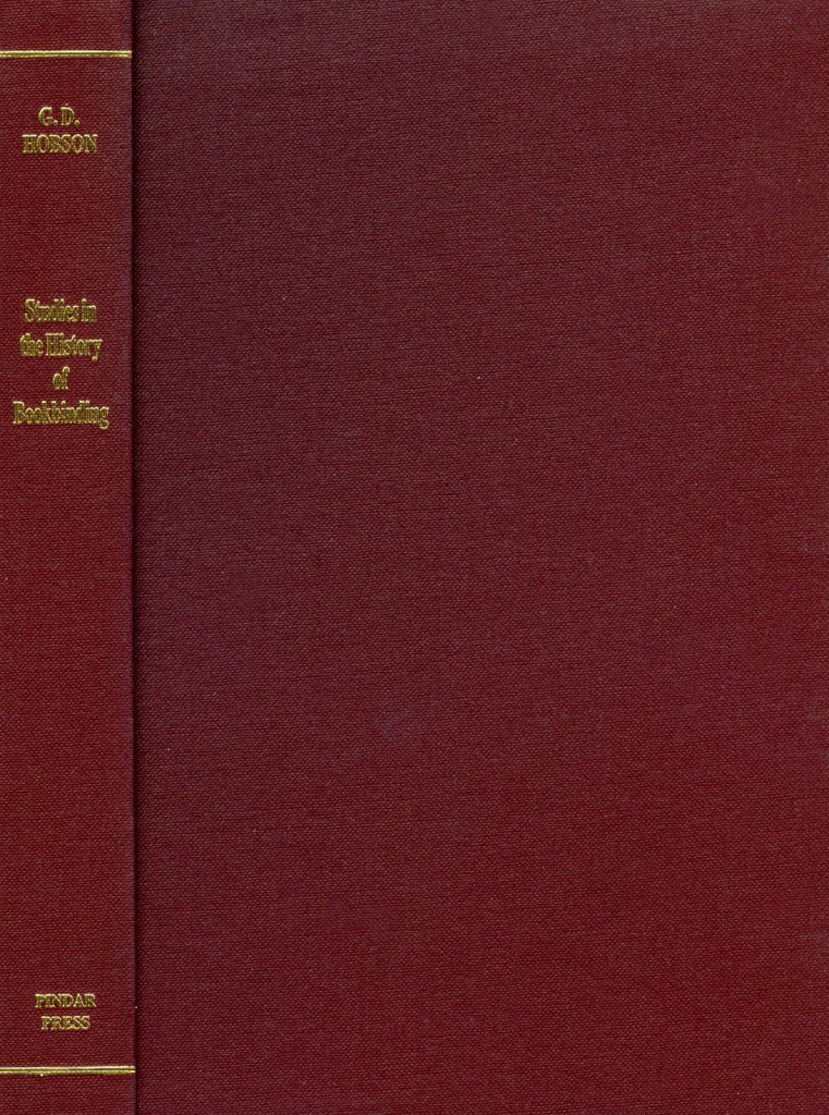 Studies in the History of Bookbinding Pindar Press